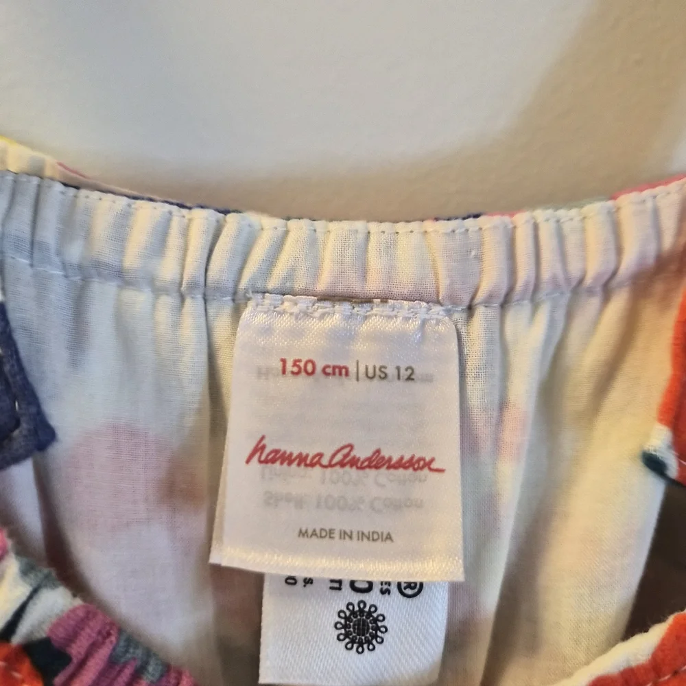 Hanna Andersson, Girls Bright Floral Summer Dress, Size 12Y - Picture 4 of 4